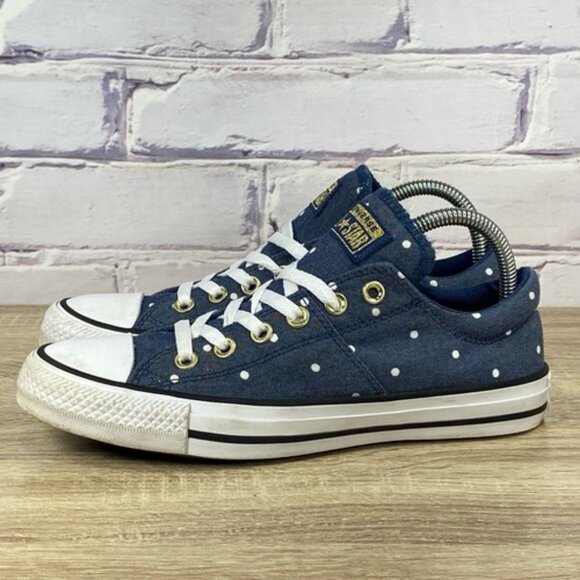 Denim Blue Polka dot Converse - Picture 1 of 1